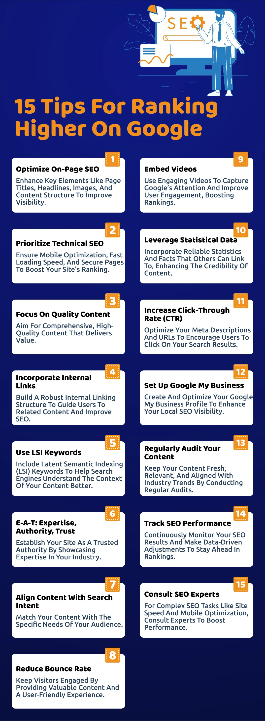 15 SEO Tips for 2025 to Improve Rankings, Traffic & Visibility